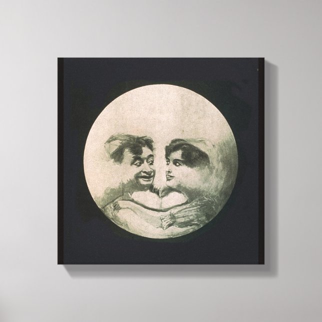 Moon Optical Illusion Canvas Print (Front)