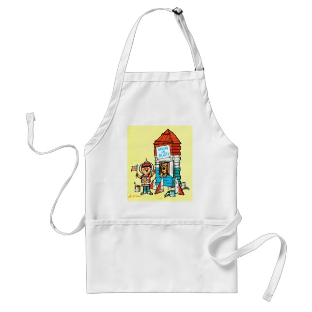 Moon or Bust! Adult Apron (Front)
