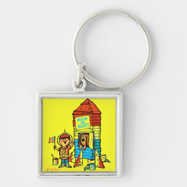 Moon or Bust! Keychain (Front)