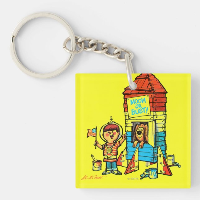 Moon or Bust! Keychain (Front)