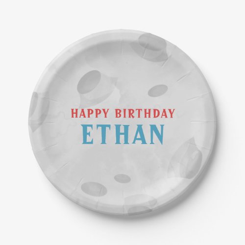 Moon Outer Space Birthday Party Paper Plates
