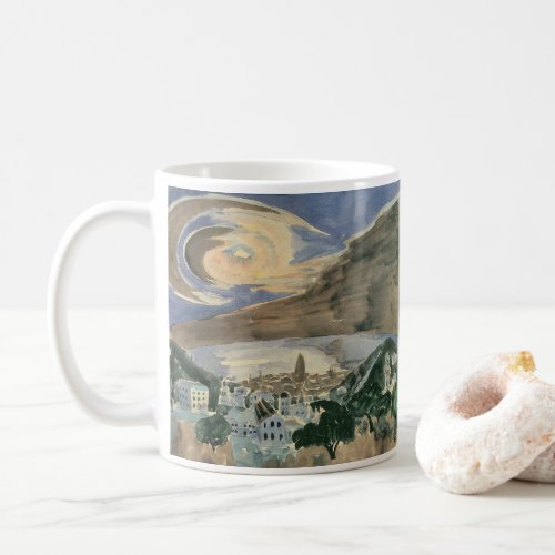 Moon Over Barcelona by Walter Gramatte Coffee Mug