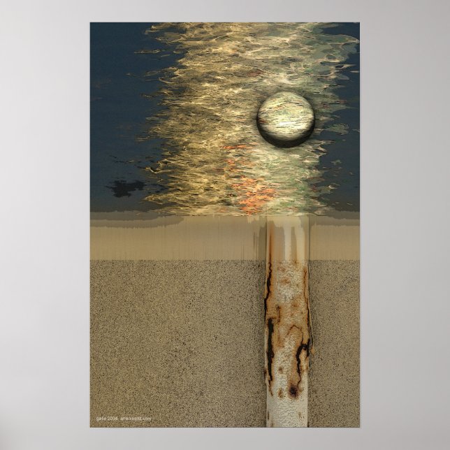 Moon Over Birch by Gregory Gallo Poster (Front)