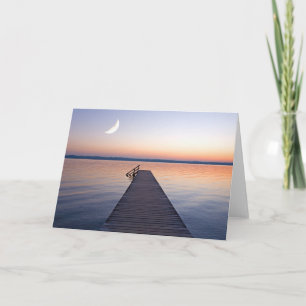 Moon Over Buscharner Footbridge Starnberg Lake Card