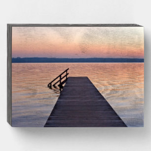 Moon Over Buscharner Footbridge   Starnberg Lake Wooden Box Sign