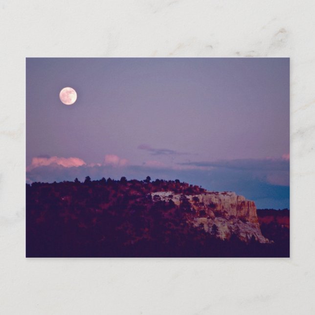 Moon Over El Morro National Monument Postcard (Front)