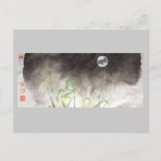 Moon over Grass Postcard