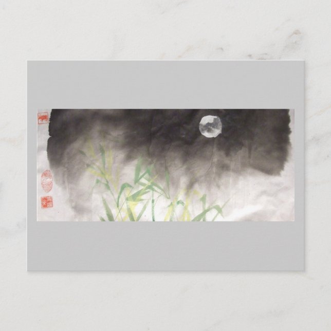 Moon over Grass Postcard (Front)