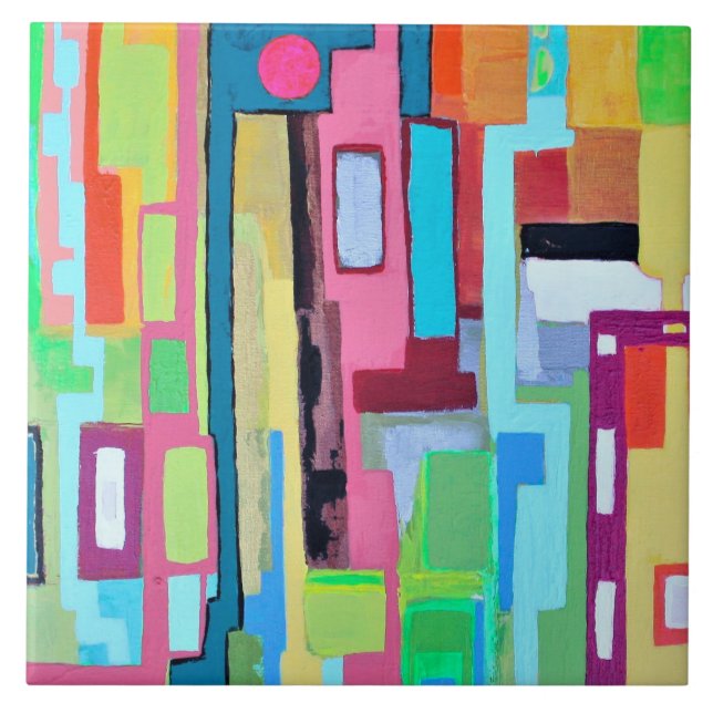 Moon Over Miami 6 x 6 Ceramic Tile (Front)