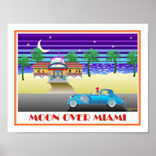 Vintage Miami Car Posters Prints Zazzle
