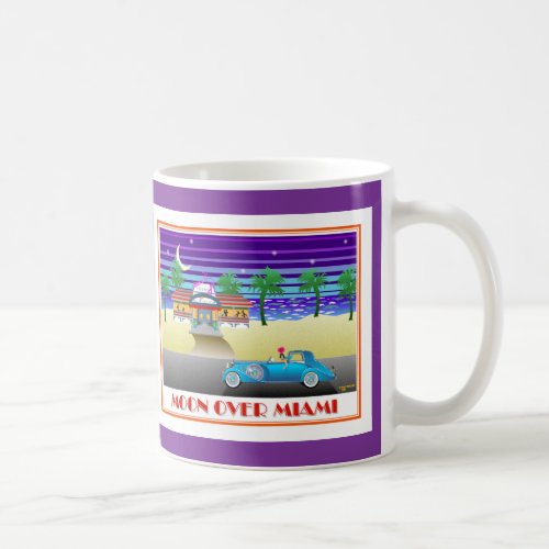 Moon Over Miami Purple Coffee Mug