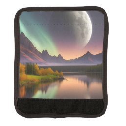 Moon over Mountain Landscape Luggage Handle Wrap