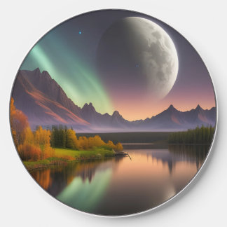 Moon over Mountain Landscape Wireless Charger