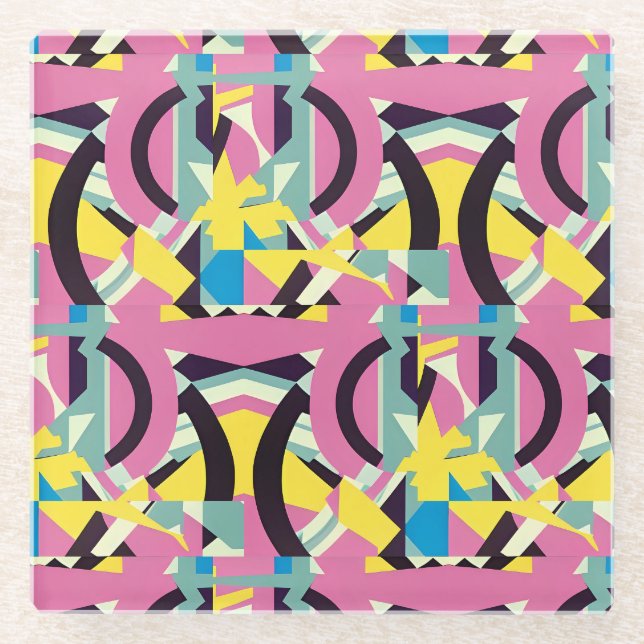 Moon Over My Memphis Glass Coaster (Front)