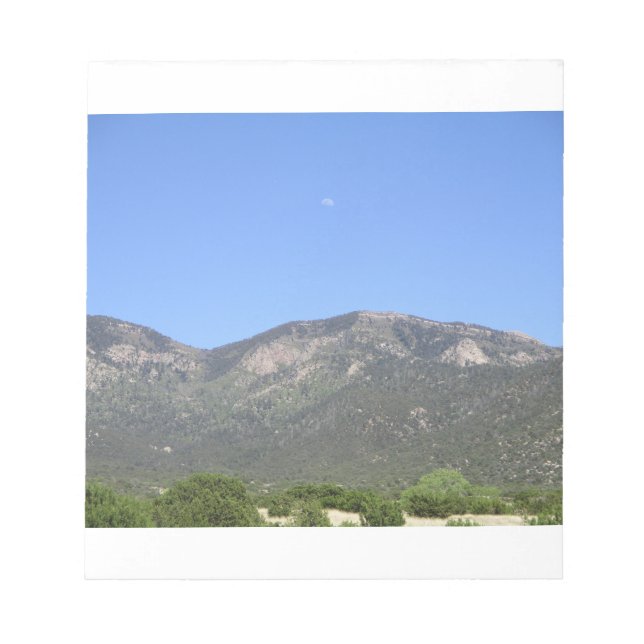 Moon Over Sandia Mountains Notepad (Front)