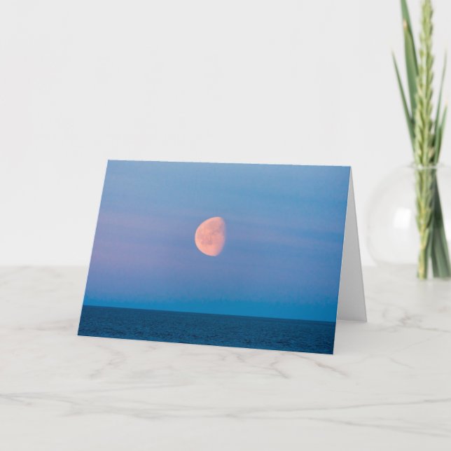 Moon Over the Bering Sea | Russia Far East Card (Front)