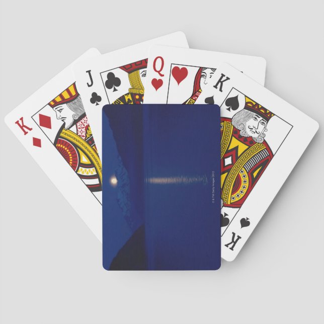 Moon Over The Chilkat Mountains Poker Cards (Back)
