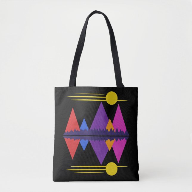 Moon Over The Mountains #5 Tote Bag (Front)