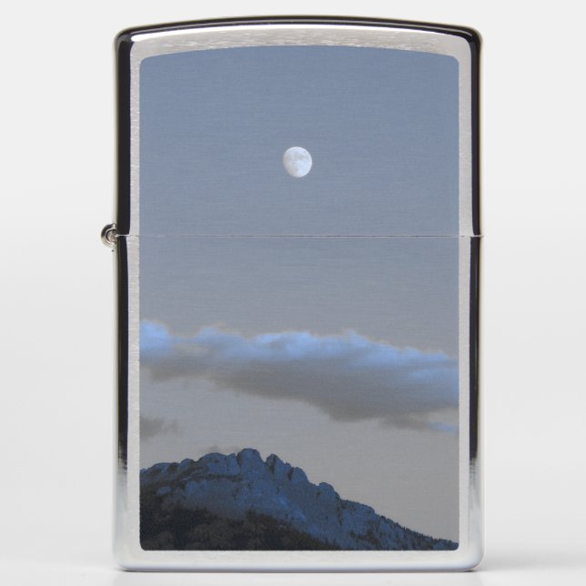 Moon over the Mountains Zippo Lighter (Front)