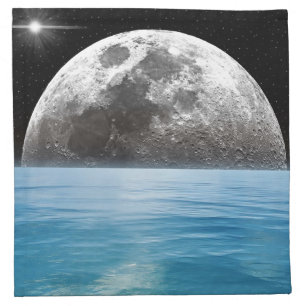 Moon Over the Ocean Cloth Napkin