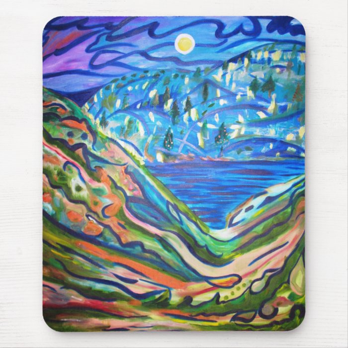 MOON OVER THE SEA MOUSE PAD