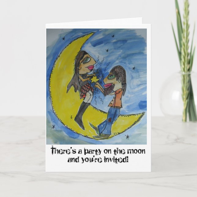 Moon Party Invitation (Front)
