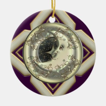 Moon Personalized Round Ornament by EarthMagickGifts at Zazzle