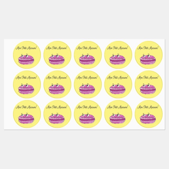 Moon Petit Macaron Labels (Sheet)
