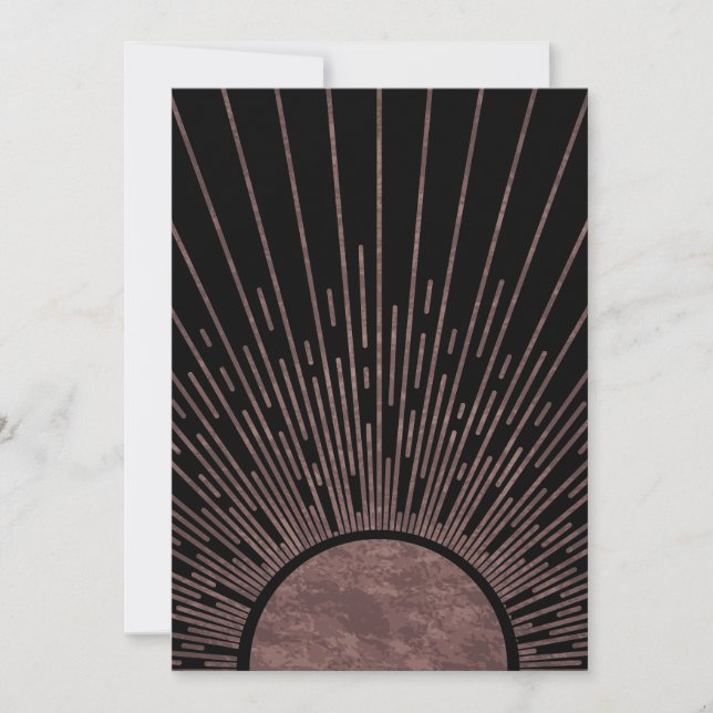 Moon Phase Arch Abstract Sun And Sun Rays Set, 1/6 Invitation (Front)