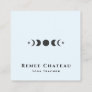 Moon Phase Astrologist Yoga Teacher Square Business Card