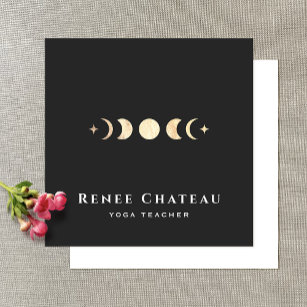 Moon Phase Astrologist Yoga Teacher Square Business Card