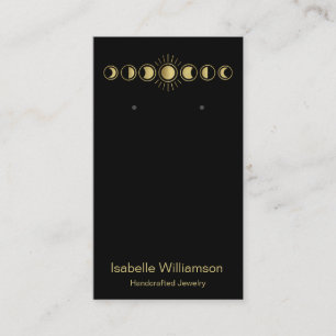 Moon Phase Celestial Jewelry Earring Display Business Card