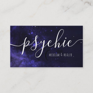 Moon Phase Celestial Sky Psychic Medium Healer Business Card