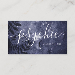 Moon Phase Celestial Sky Psychic Medium Healer Business Card