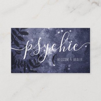 Moon Phase Celestial Sky Psychic Medium Healer Business Card by colourfuldesigns at Zazzle