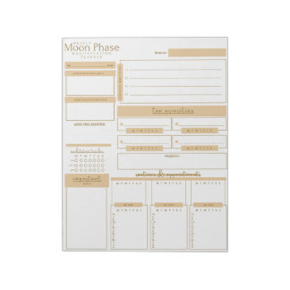 Moon Phase Manifestation Planner Notepad