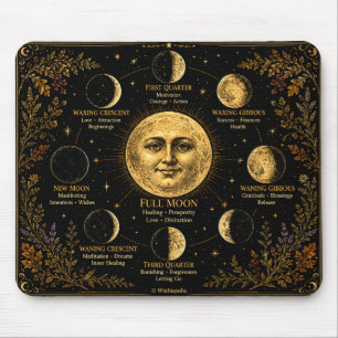 Moon Phase Spellcasting Guide Mouse Pad
