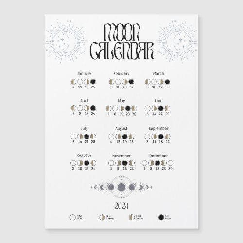 Moon Phases 2024 Magnetic Calendar