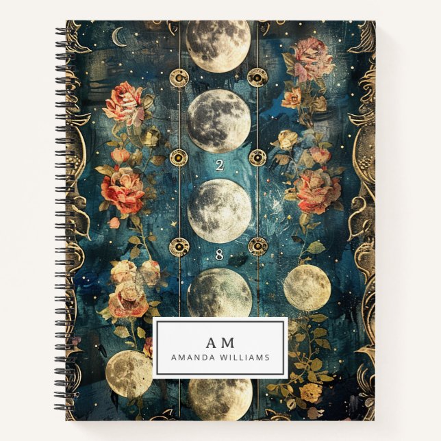 Moon phases calendar notebook (Front)