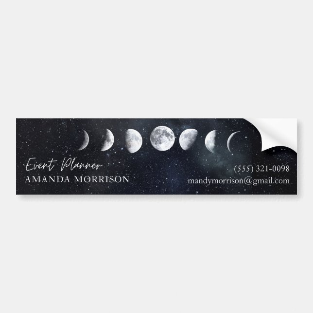 Moon Phases Celestial Event Planner  Bumper Sticke Bumper Sticker (Front)
