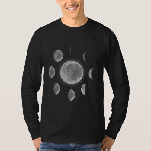 Moon Phases Celestial Lunar Moons T_Shirt