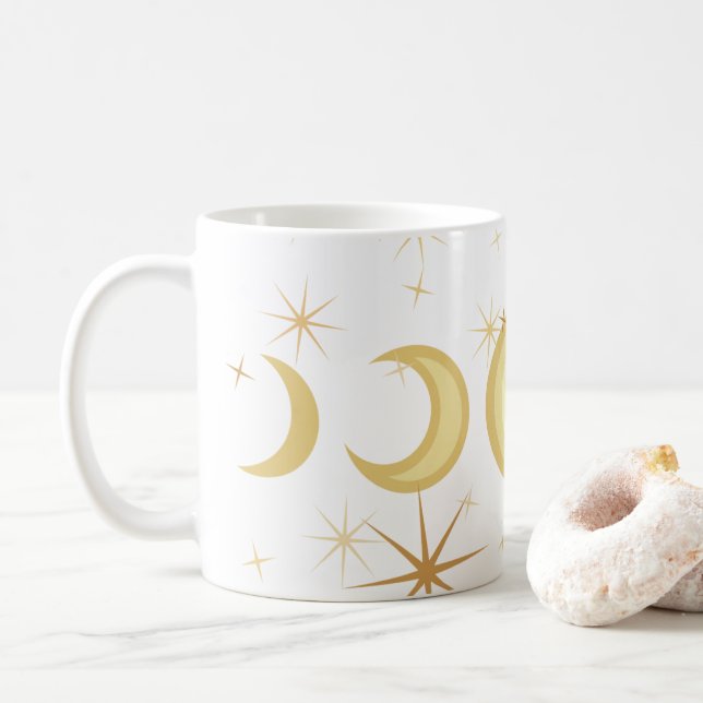 Moon Phases Coffee Mug (With Donut)