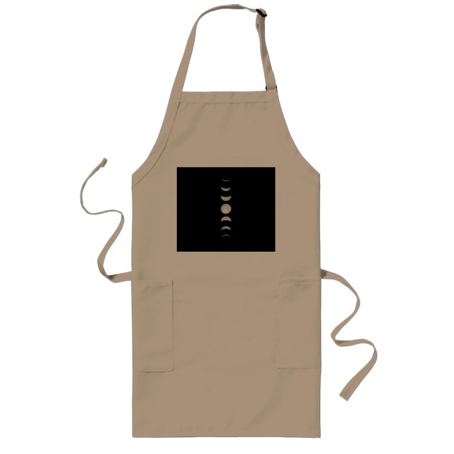 Moon Phases Cool Astronomy Long Apron (Front)