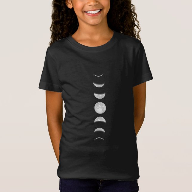 Moon Phases Cool Astronomy T-Shirt (Front)