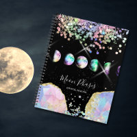 Moon Phases Crystal Gem Healing Holograph Business