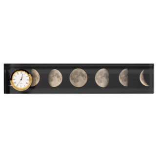 Moon phases desk name plate