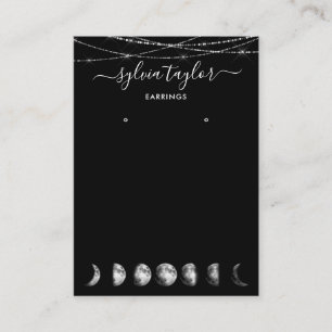 moon phases Earring frame display add logo Busine Business Card