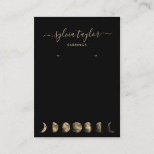moon phases Earring frame display add logo Busine Business Card