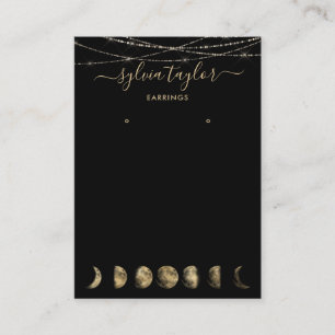 moon phases Earring frame display add logo Busine Business Card