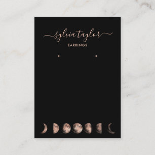 moon phases Earring frame display add logo Busine Business Card
